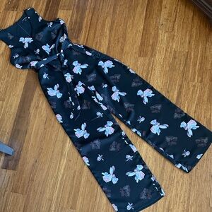 Banana Republic Black Floral Jumpsuit